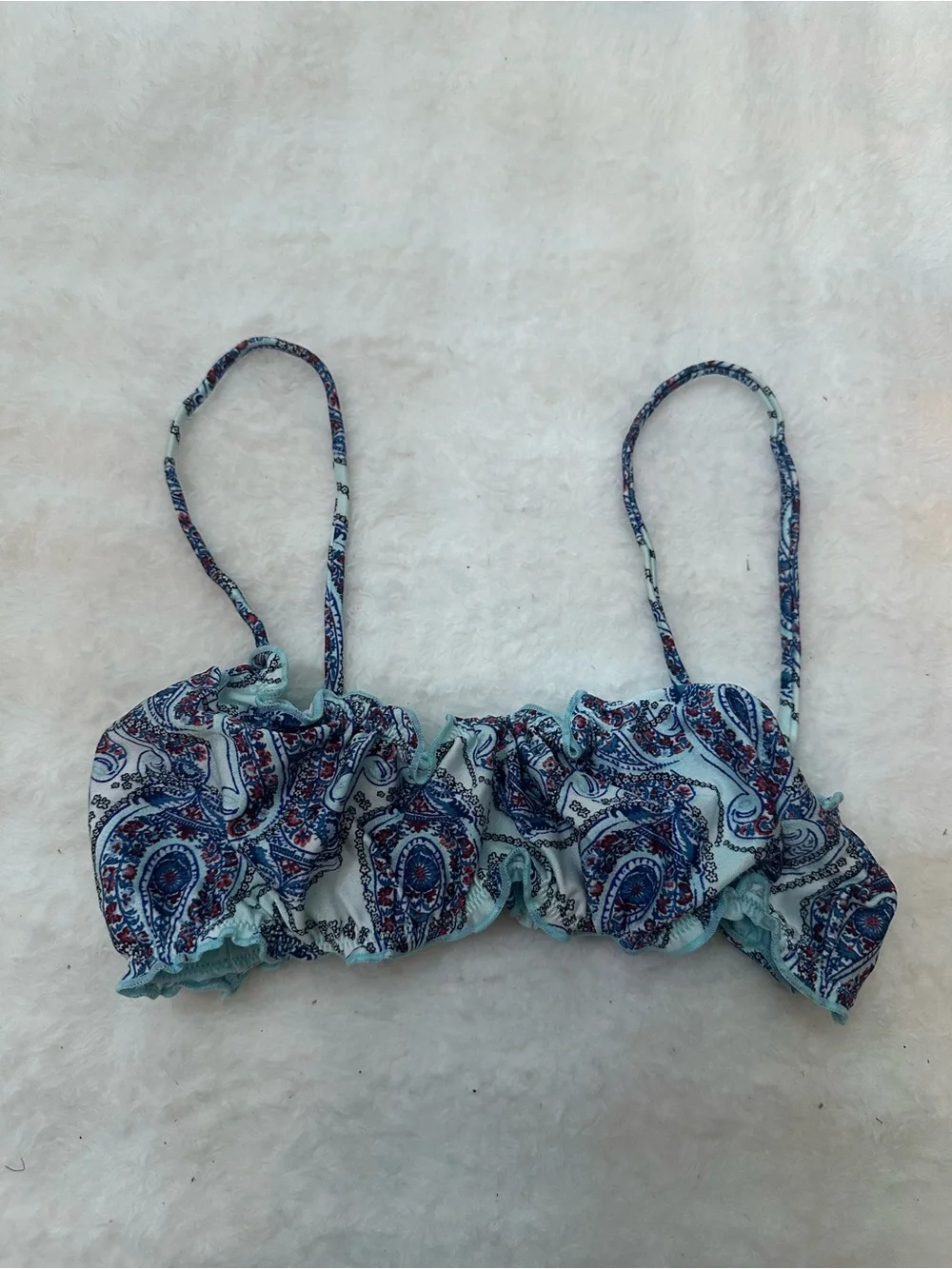 New! Frankie's Bikinis Paradiso Paisley Arabelle Shine Bikini Top S 39308
